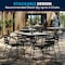 Flash Furniture 31.5" Square Glass Metal Table w/ 4 Metal Chairs TLH-0732SQ-017CBK4-GG - alternate 5